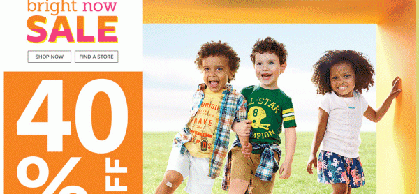 아동복 카터스 ( Carters) 전부 40% 세일 + 추가 20% 할인 쿠폰
