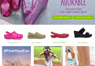 Crocs.com 제품별 할인 쿠폰. 최대 57%까지 할인