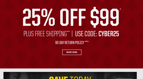 스포츠 용품 직구 – 이스트베이 (eastbay) 사이버 먼데이 세일. 25% 할인