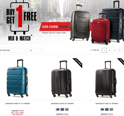 튼튼한 가방 쌤소나이트 (shop.samsonite.com) – 오늘 하루 1개 사면 1개 겅짜