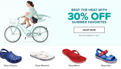 Crocs : 일부 스타일 30% 장바구니 자동 할인 Crocs : 일부 스타일 30% 장바구니 자동 할인
