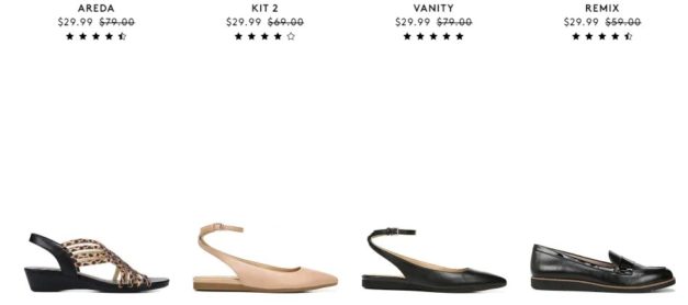 조선 뇨자를 전족의 고통에서 해방하라! 여성 신발 내추럴라이저 (Naturalizer.com) 오늘 하루 균일가 세일 $ 29.99!