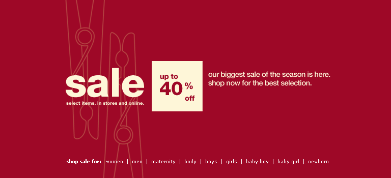 sale - up to 40% off